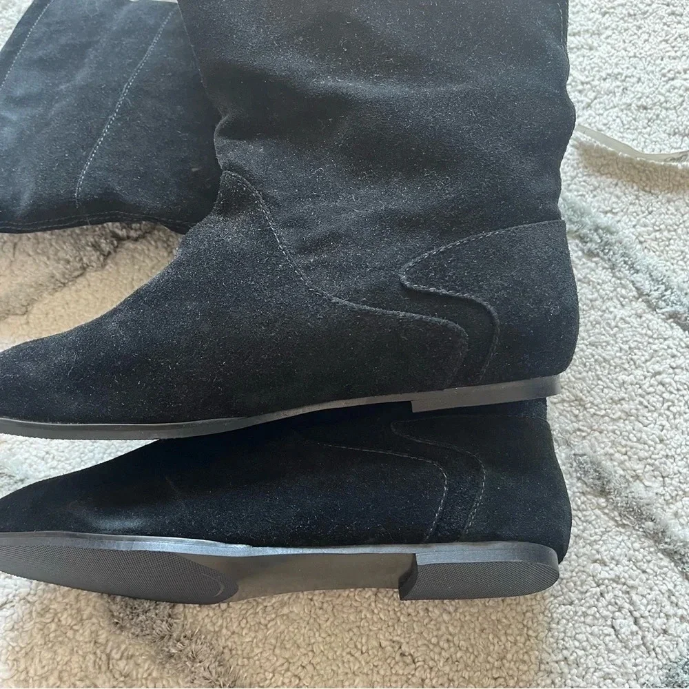 Brigitte Bailey boots Mack tall knee high leather suede black new in box 9